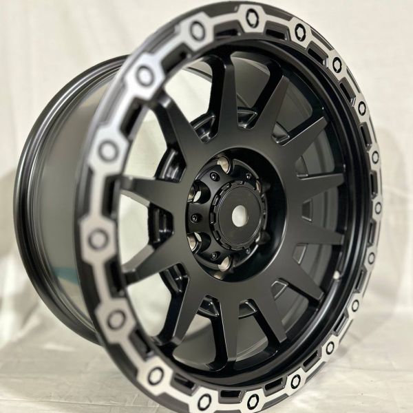 XF221	R18 8,5J	ET0	110.1	6x139,7	MATTE BLACK MACHINED LIP