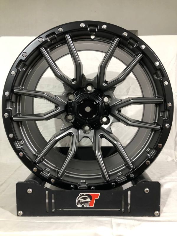 6098 R18 9J	6x139,7	ET10	110,1 	Satin Gunmetal + Satin Black Lip + Chrome Rivets