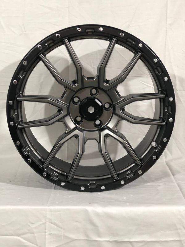6098 Jetour R19 8,5J	5X108 ET30	73.1 Satin Gunmetal + Satin Black Lip + Chrome Rivets