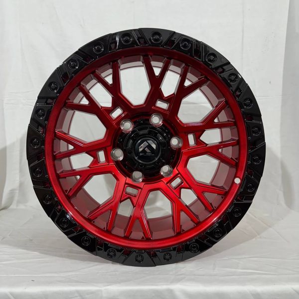 X70721K  R17 9J ET0 6x139,7	110,1 CANDY RED+GLOSS BLACK LIP