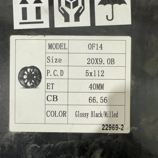 0365 Fuel D804 FLAME BLACKOUT R20 9J	5X112 ET40	66,6 	Glossy Black / Milled