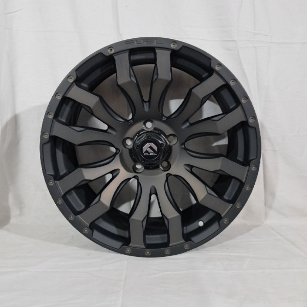 0215 FUEL R18 8,5J 5x114,3 ET20 ЦО 73,1 BLACK MACHINE FACE MILLING RIVETS BRONZE COATING