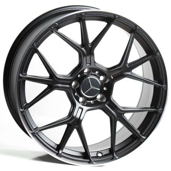 FA717 R20 9,5J 5x112 ET43 ЦО66.6 Matt Black Polish Lip