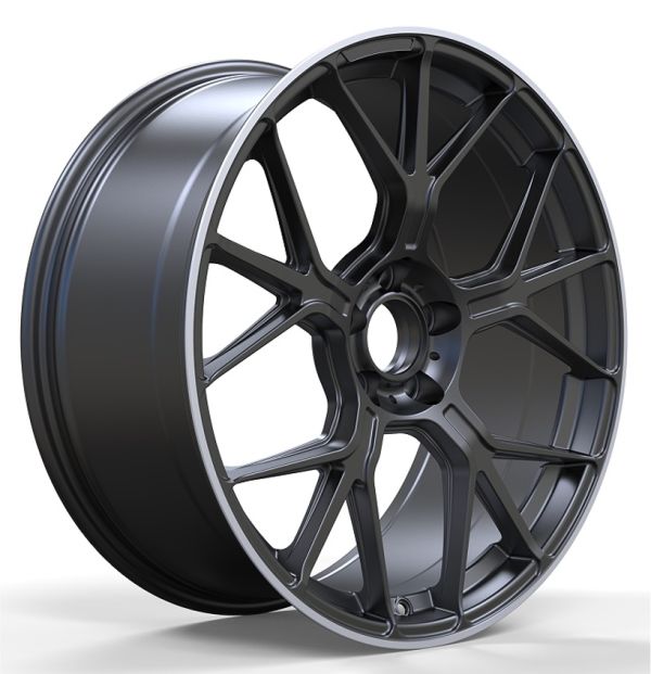 FA717 R20 9,5J 5x112 ET43 ЦО66.6 Matt Black Polish Lip