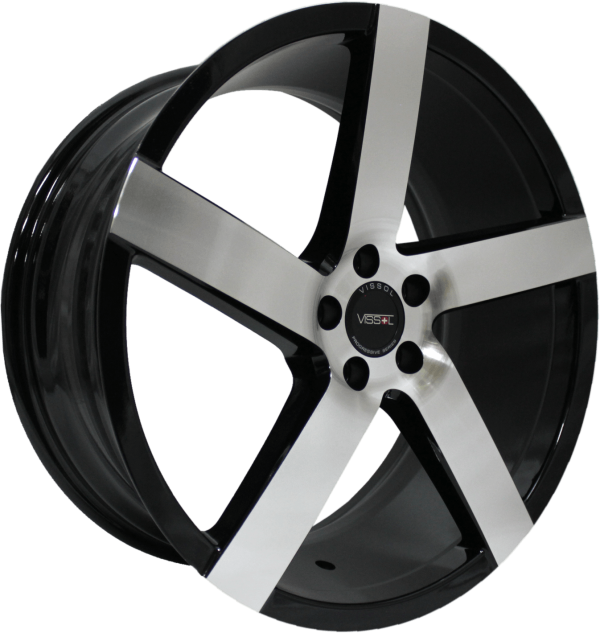 5х112 R19х8.5 СВ66.6 ЕТ45 VISSOL V-080R black-with-machined-face