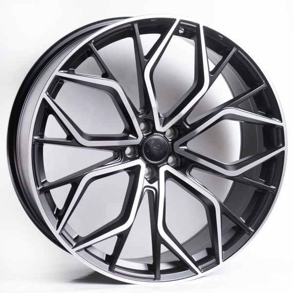 5х114,3 R22х9 СВ67,1 ЕТ35 22007 Gloss Black Machined Face with black tinted