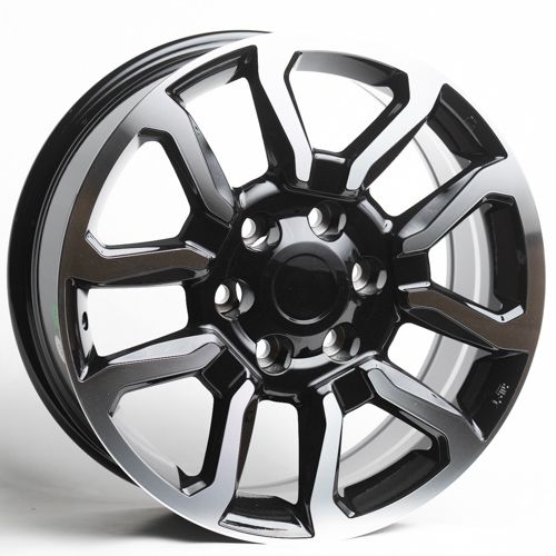 6х139.7 R18х7,5 СВ106,1 ЕТ25 YA008 Gloss Black Machined Face